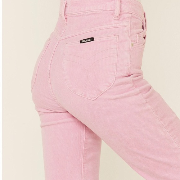 Rolla’s Pink Straight Leg Cordial Cord - Picture 2 of 4